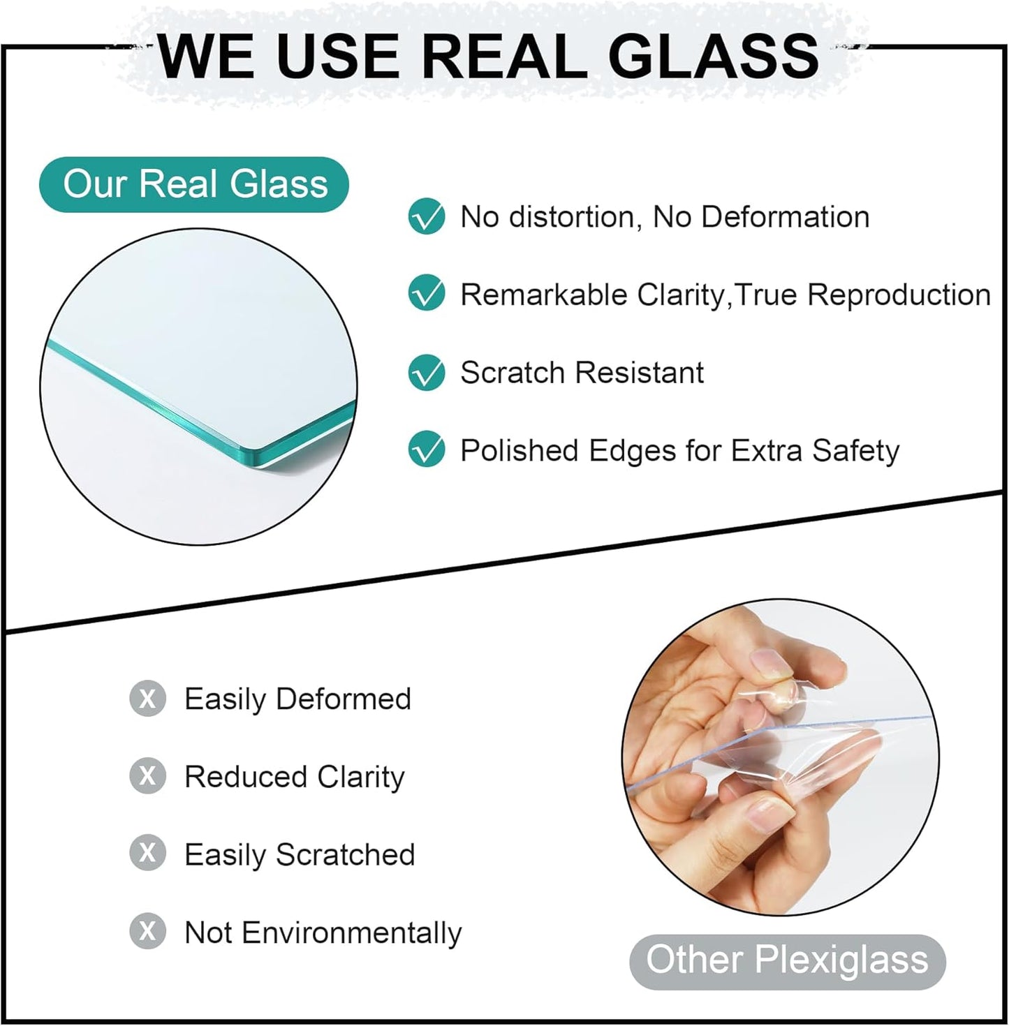 5x7 Picture Frame Set of 4, 5 x 7 Wood Photo Frames with Mat for 4x6, Natural Wooden Frame with Real Glass Cover for Wall and Tabletop Display,Blue