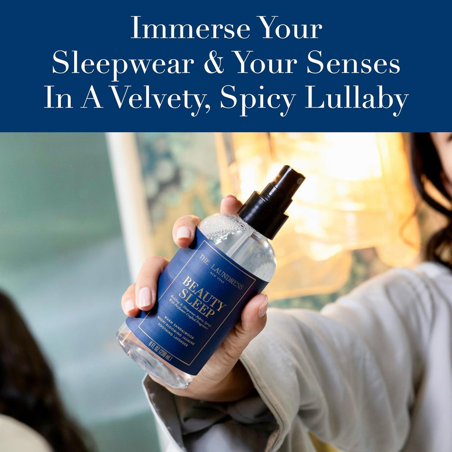 The Laundress Beauty Sleep Fabric Spray, Wrinkle Release Spray, Pillow Spray, Fabric Refresher, Upholstery and Linen Spray, Tranquil Comforting Inspired Scent, 8 Fl Oz