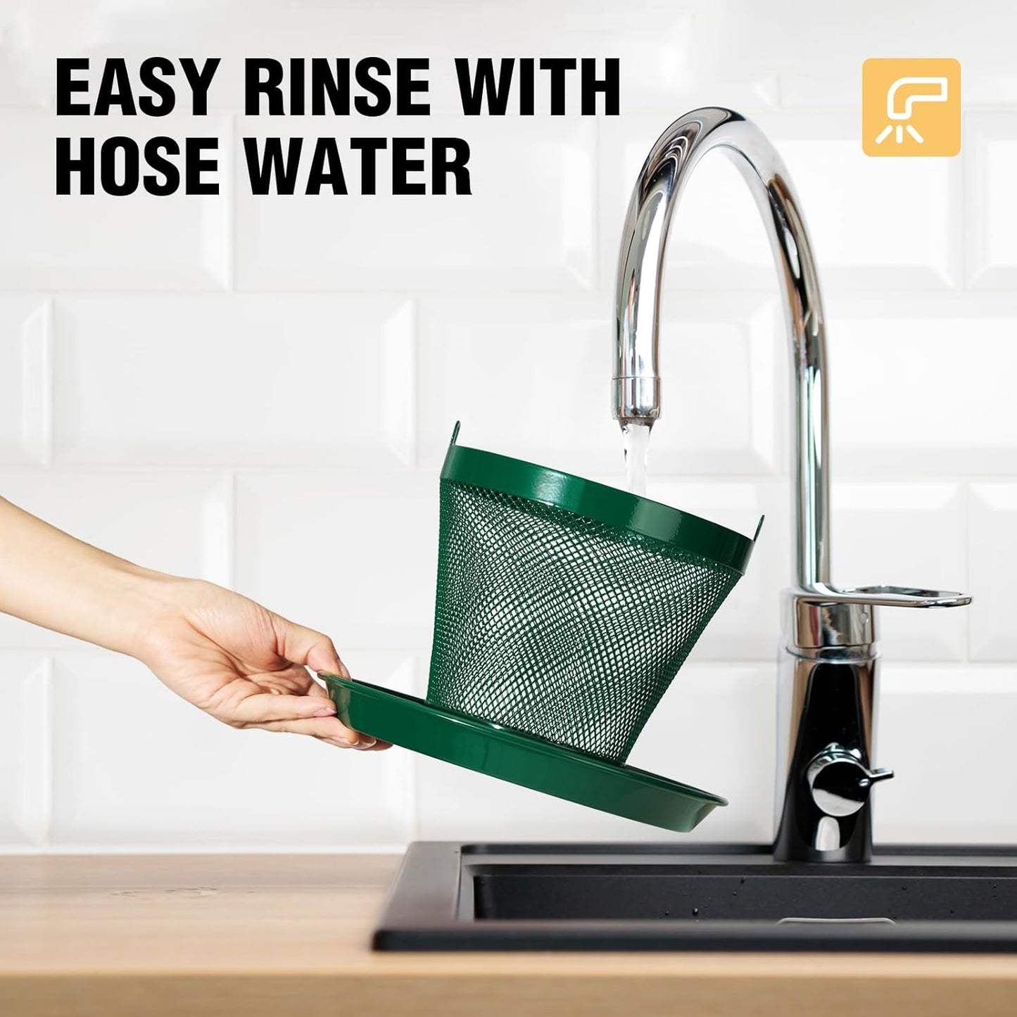 Veehoo Bird Feeders for Outdoors Hanging-Cardinal Bird Feeder with Weatherproof Dome, Wild Meta Finch Feeder for Outside 2.5 lbs Sunflower Seed Capacity, Green