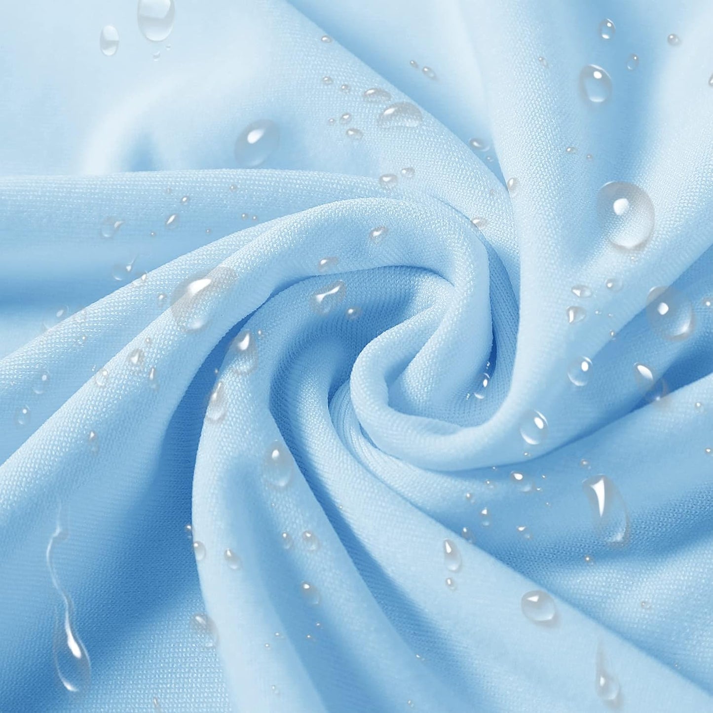 SUPERO Waterproof Spandex Chair Cover 12PCS, Stretch Dining Chair Covers, Polyester Outdoor Chair Covers, Protector Stretch Chair Cover for Party Universal, Banquet, Wedding Event, Hotel(Blue Mist)