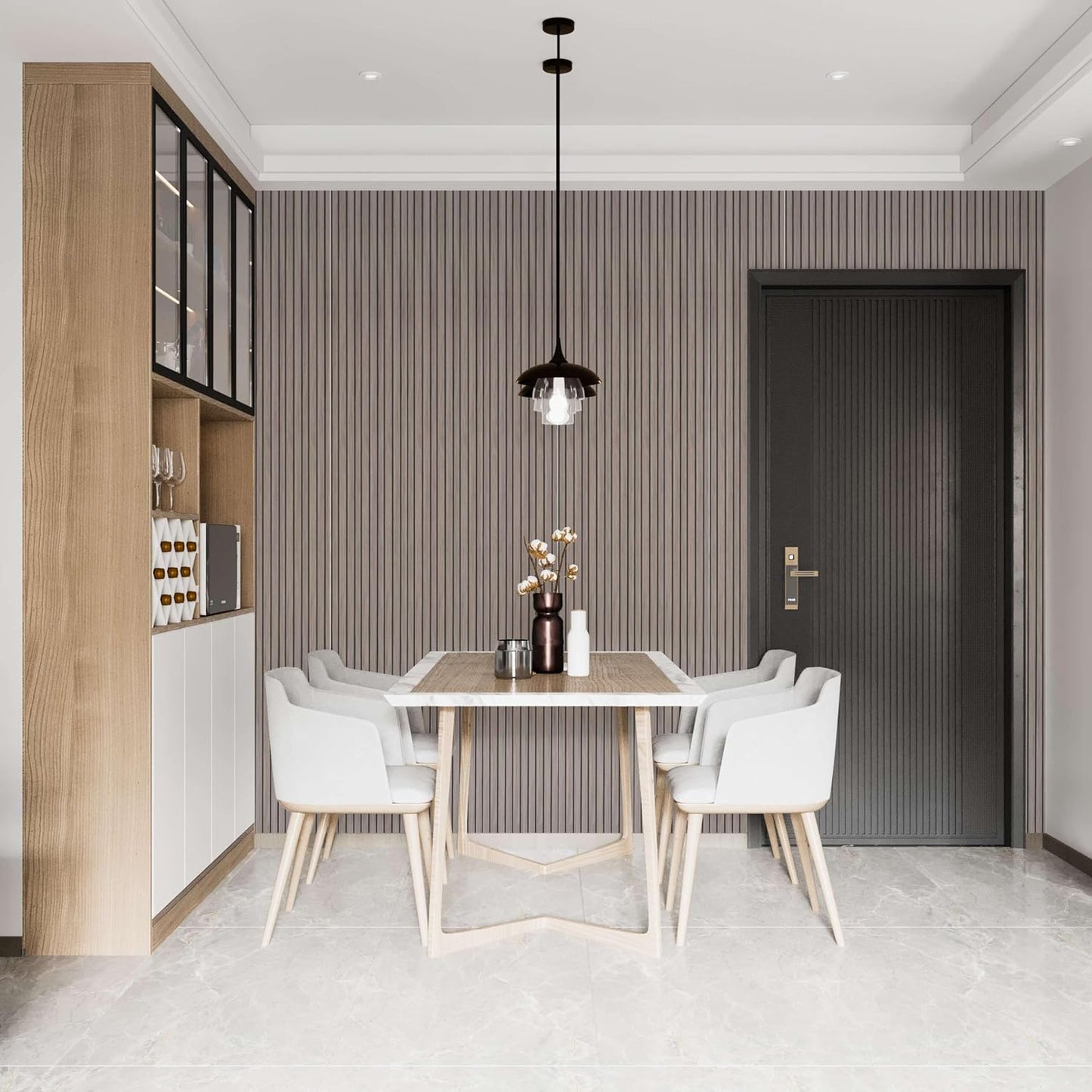 IZODEKOR 3D Wood Effect Wall Panels - Faux Wood Paneling for Living Room, Kitchen, Bathroom and More | Natural Wood Look | Easy Application | Shadow Touch (10" x 10")