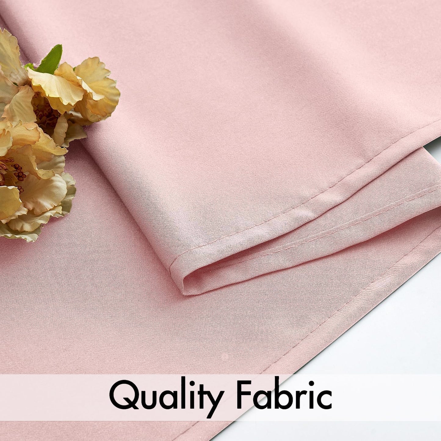 MIULEE Baby Pink Privacy Sheer Curtains That Let Light in 72 Inches Long Non-See-Through Semi Sheer Curtain Light Filtering Window Curtains Drapes for Living Room Bedroom 2 Panels Set 42 X 72