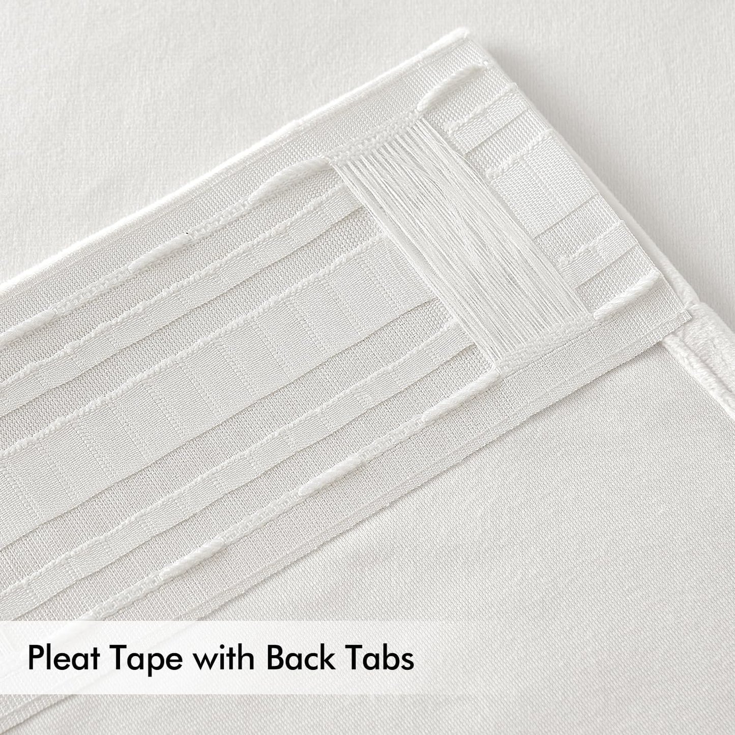 MIULEE White Velvet Curtains 90 inches Long 2 Panels - Luxury Pinch Pleated Room Darkening Window Drapes for Bedroom Living Room Thermal Insulated Super Soft, Back Tab Rod Pocket Elegant Decor