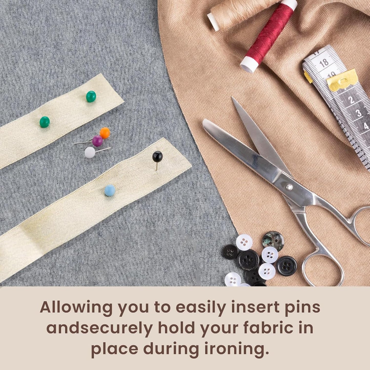 Somime 13x17" Wool Pressing Mat, 100% New Zealand Wool Ironing Mat, Felted Wool Ironing Board for Sewing, Quilting, DIY Crafts, and Embroidery