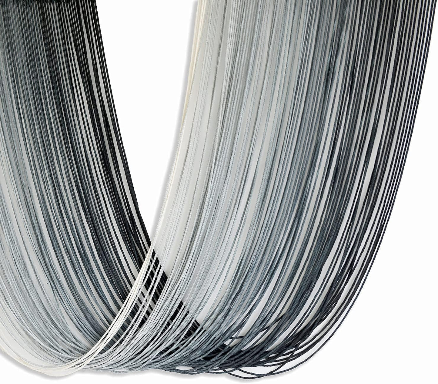 Flber Macrame Wall Hanging Large-Scale Dip-Dye Blue Bohemian Yarn Tapestry Home Room Wall Decor 57" Wx 35" L