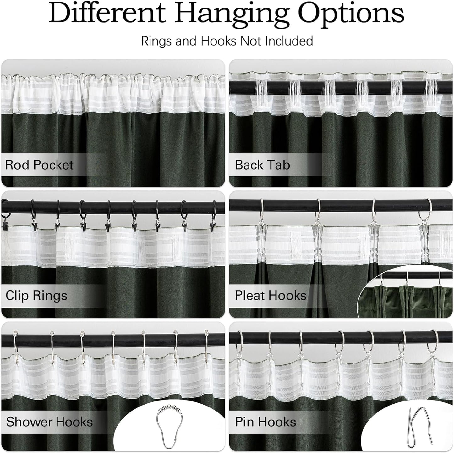 MIULEE Olive Green Velvet Curtains 120 inches 2 Panels - Pinch Pleated Luxury Room Darkening Curtains for Bedroom Living Room Thermal Insulated Super Soft Window Drapes Rod Pocket, W52 x L120 inch