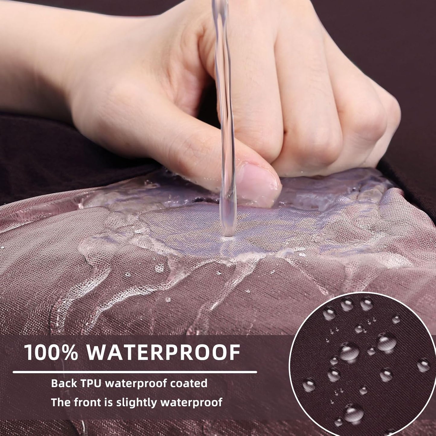 hyha Waterproof Couch Cushion Covers, Sectional Sofa Slipcovers Washable, L Shape Chaise Dog Couch Covers for Sectional Sofa, Universal Furniture Protector (1 Piece for Chaise XL, Chocolate)