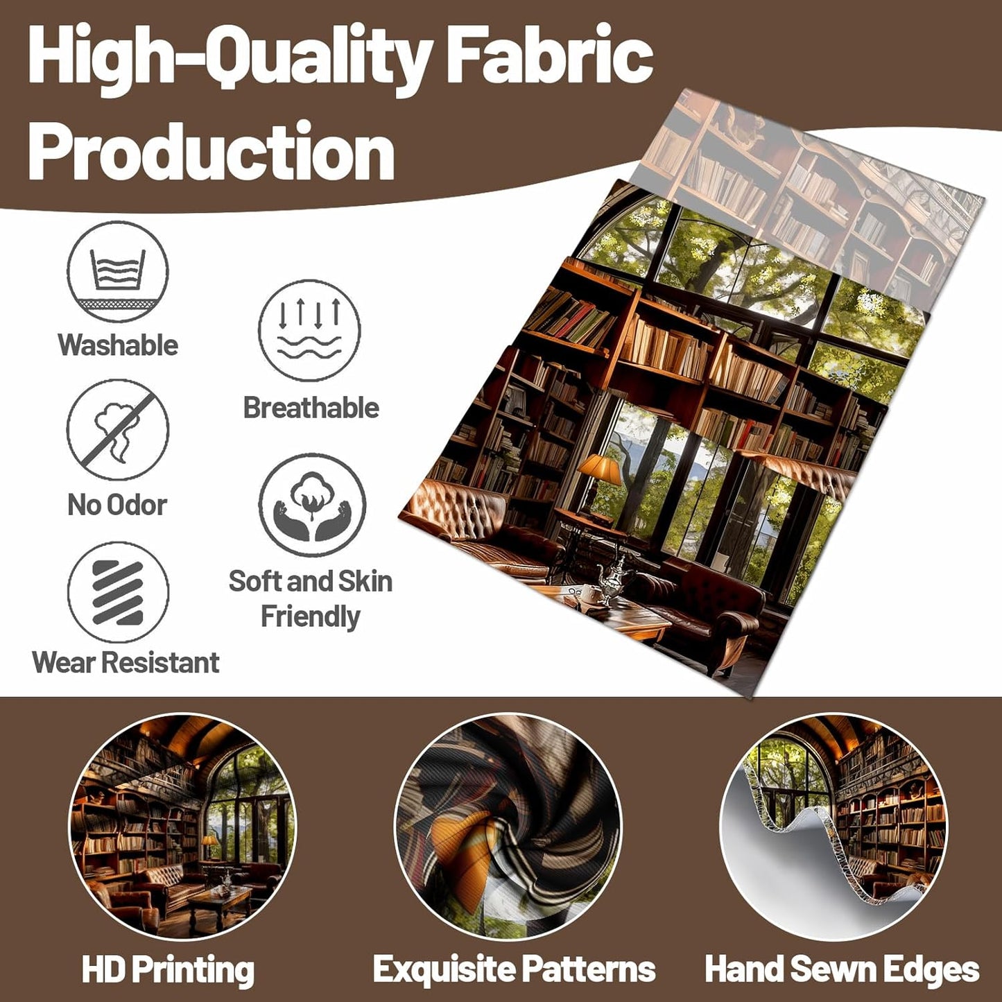 dueeia Book Library Extra Large Wall Tapestry Wall Hanging Medieval Bookshelf Vintage Window Bookcase Backdrop Wall Decor for Bedroom Aesthetic Living Room Office 104X78.7Inch