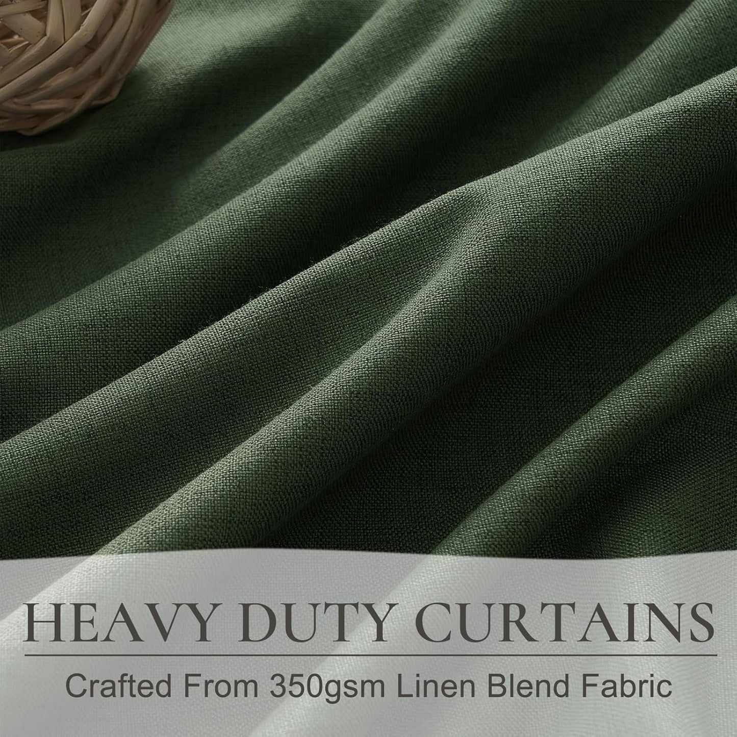 Olive Green Bedroom Curtains 84 Inch Length 2 Panels Set Burg,Pinch Pleated Decorative Blackout Drapes Thermal Insulating Window Boho Cottage Full Light Blocking Curtain Lined Linen Blend Sunroom Pine