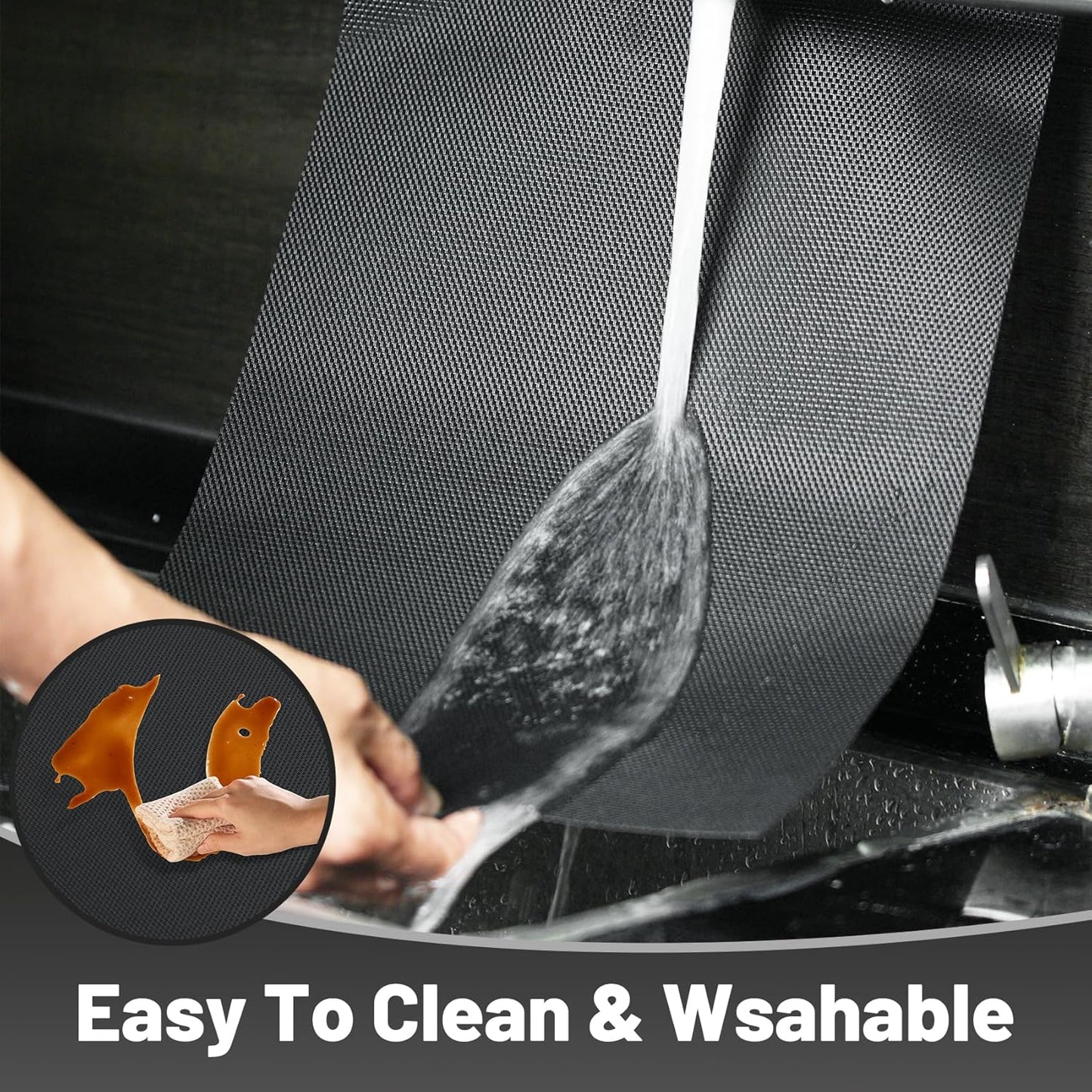 Placemats Set of 8，Non-Slip PVC Weave Table Mats Easy to Clean，Heat Resistant Place Mats for Kitchen Dining Table Decoration Indoor Outdoor，Black