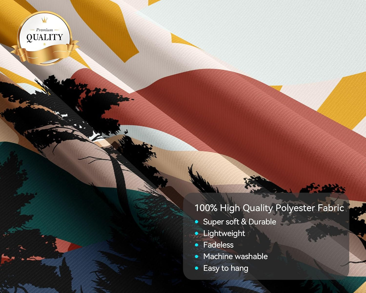 dueeia Boho Sun Tapestry Wall Hanging Abstract Mountain Tree Forest Sunset Sunrise Wall Tapestries for Mens Bedroom Living Room Wall Decor (28.7"x37.4")