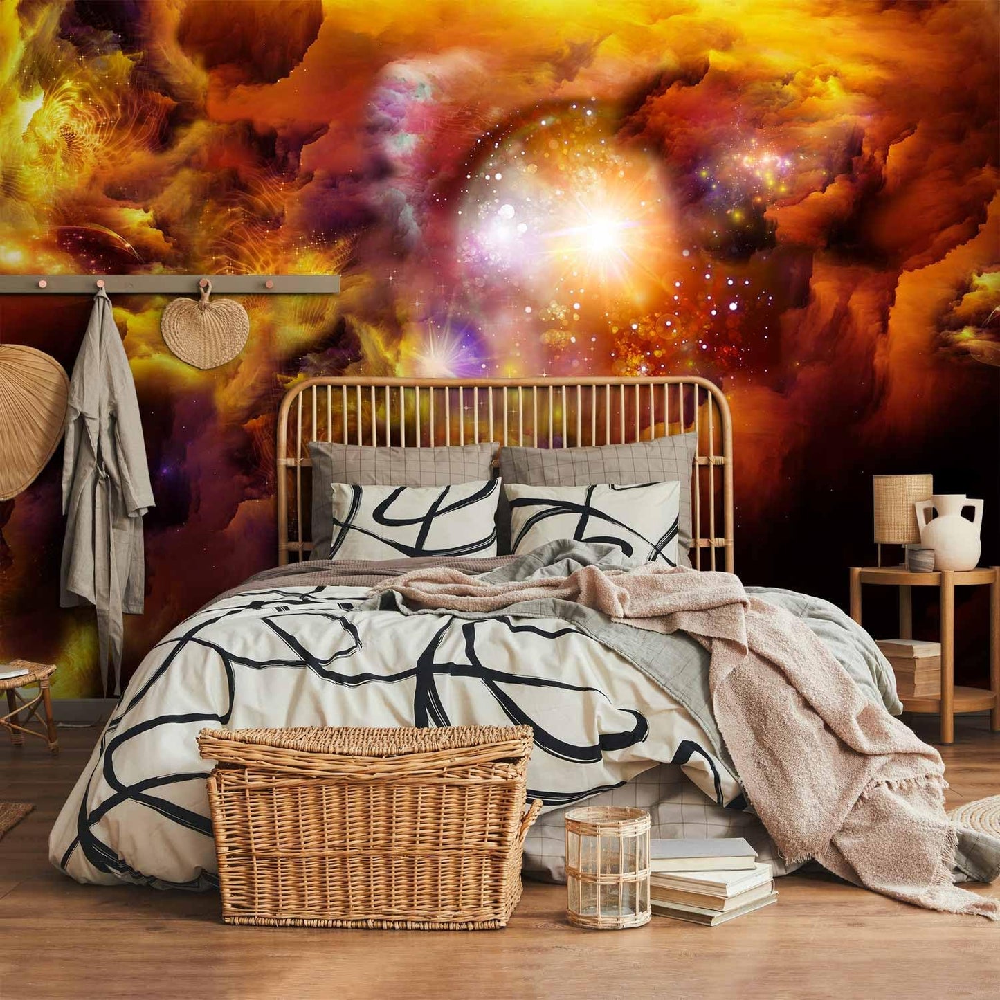 artgeist Wall Mural Cosmos Galaxy 135x101 in - Peel and Stick Self-Adhesive Wallpaper Removable Large Sticker Foil Wall Decor Print Picture Image Design n-A-0027-a-d