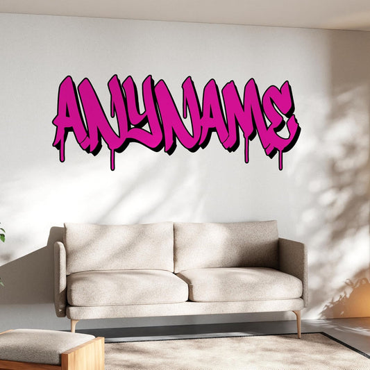 Custom Graffiti Name Wall Decal Personalized Name Wall Decals Spray Paint Graffiti Decal Large Vinyl Decals Sticker for Home & Room Décor, Removable WallArt for Kids & Teens Bedroom, Car, Vehicles