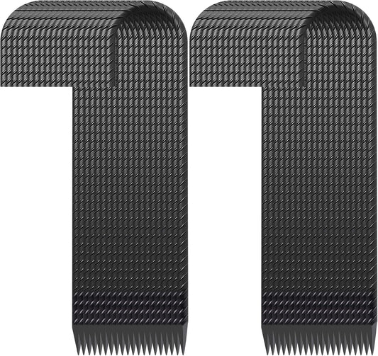 16" Ground Rebar Stakes Heavy Duty J Hook Ground Anchors, 5/16 inch Curved Steel Tent Stakes Anti Rust Steel Ground Stakes for Chain Link Wire Fencing, Pack of 40, Black