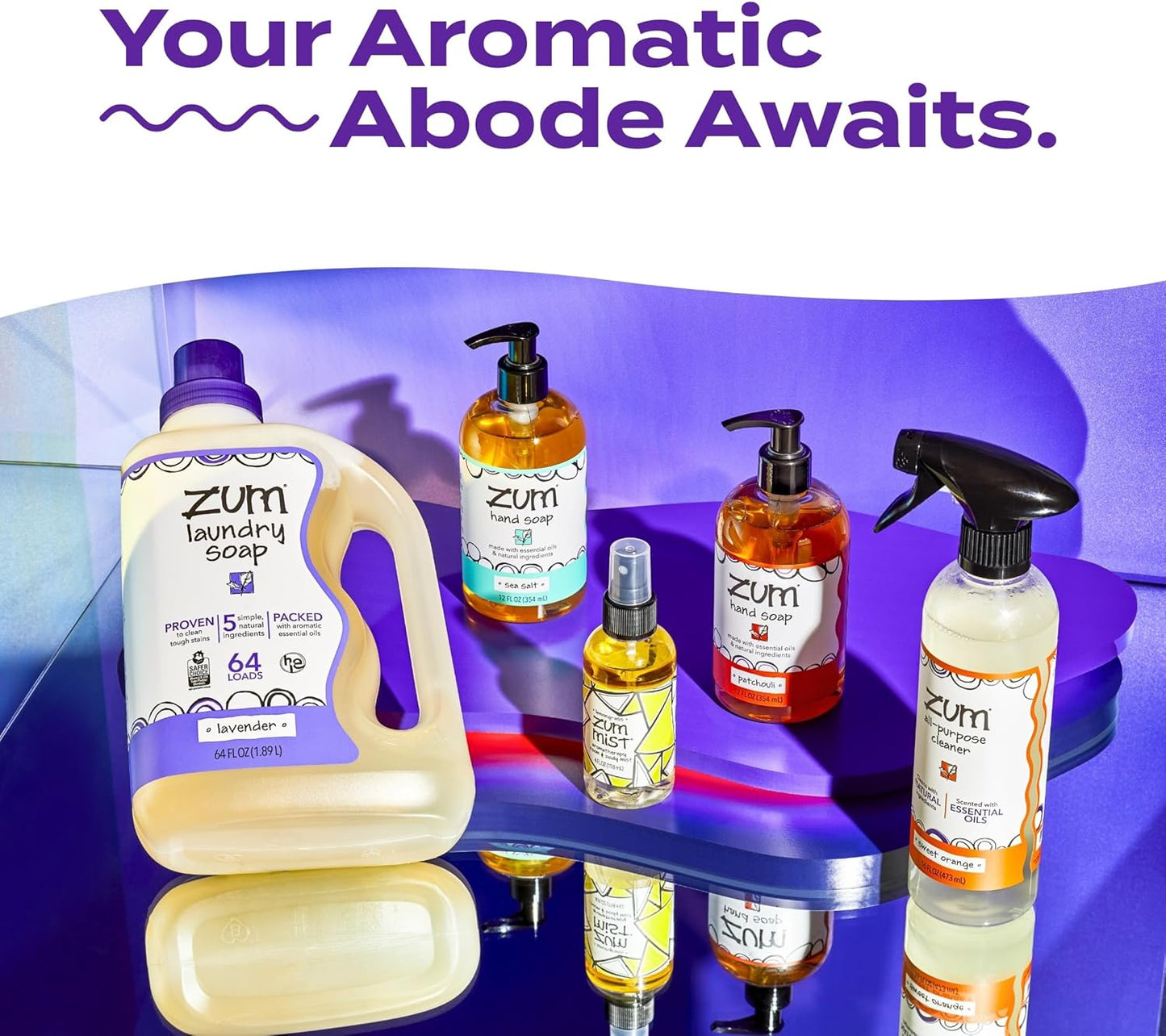 Indigo Wild Zum Clean Laundry Soap - Plant-Based Liquid Laundry Soap - Contains Baking Soda, Essential Oils & Saponified Coconut Oil - Sweet Orange Scent - 64 fl oz