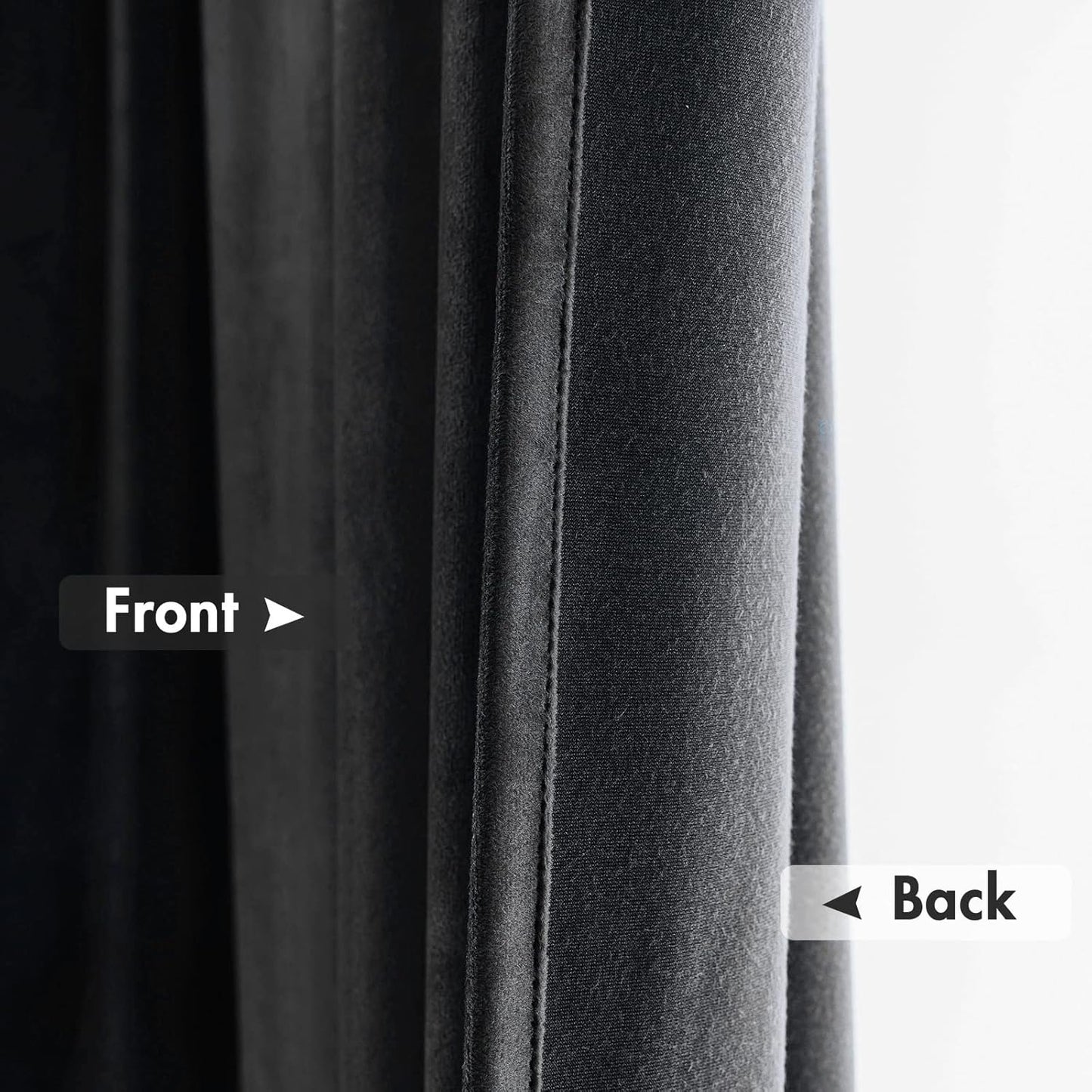 MIULEE Black Velvet Curtains Thermal Insulated Blackout Halloween Curtain Drapes for Bedroom Living Room Darkening 84 Inches Long Curtains Panels Rod Pocket Set of 2