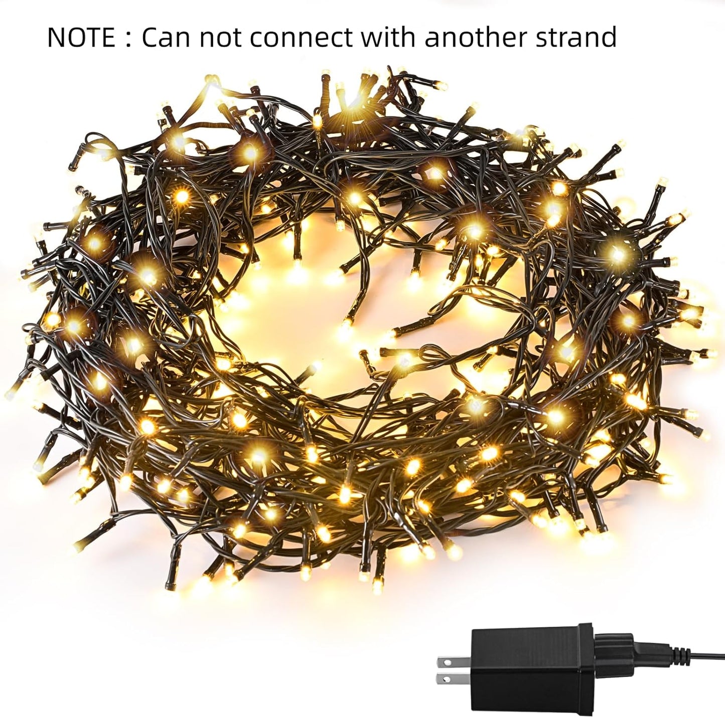 500 LED String Lights Indoor Outdoor Green Wire, Fairy Lights Warm White Christmas Lights for Classroom, 170 FT One Long Strand Fairy Classroom Light Plug in for Home Wedding Tree Yard Patio Decor