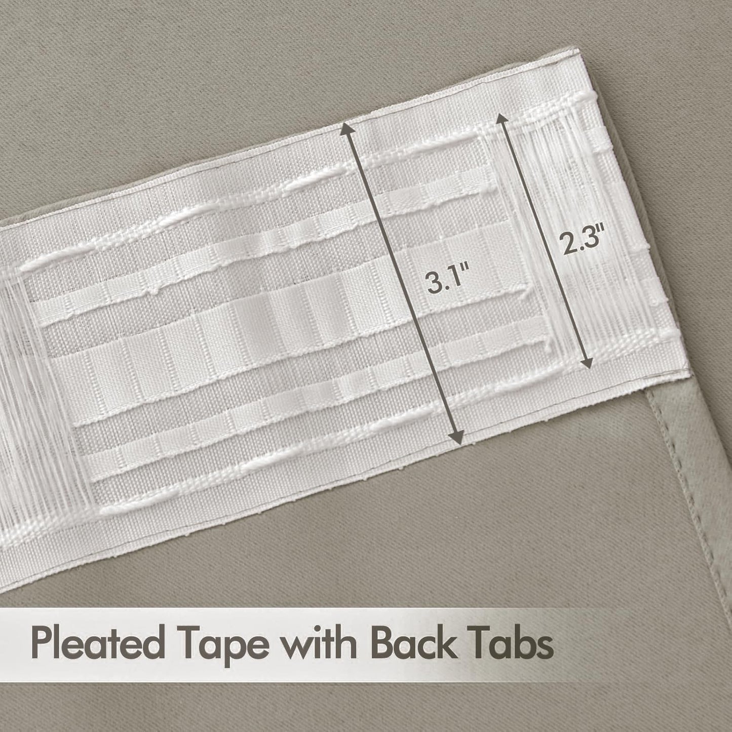 MIULEE Stone Back Tab Blackout Curtains 120 Inch Long 2 Panels Set for Bedroom, Rod Pocket/Pinch Pleated Extra Long Thermal Insulated Living Room Darkening Light Blocking 10FT Drapes