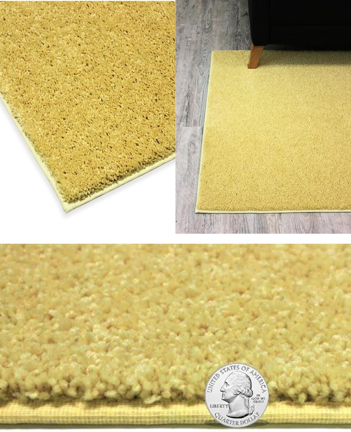 KOECKRITZ Soft and Colorful Kids Classroom Area Rugs (Passes Flammability Pill Test) Many Sizes and Bright Colors to Select from (10' x 10', Lemon)