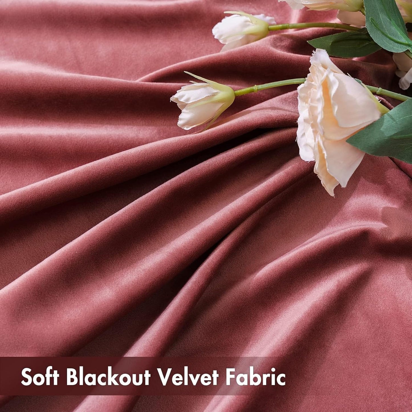 MIULEE Dusty Rose Pink Velvet Curtains 84 Inches Long, Extra Wide Blackout Drapes for Bedroom Living Room Sliding Door, Thermal Insulated Window Panels, Rod Pocket, Set of 2 W72 x L84