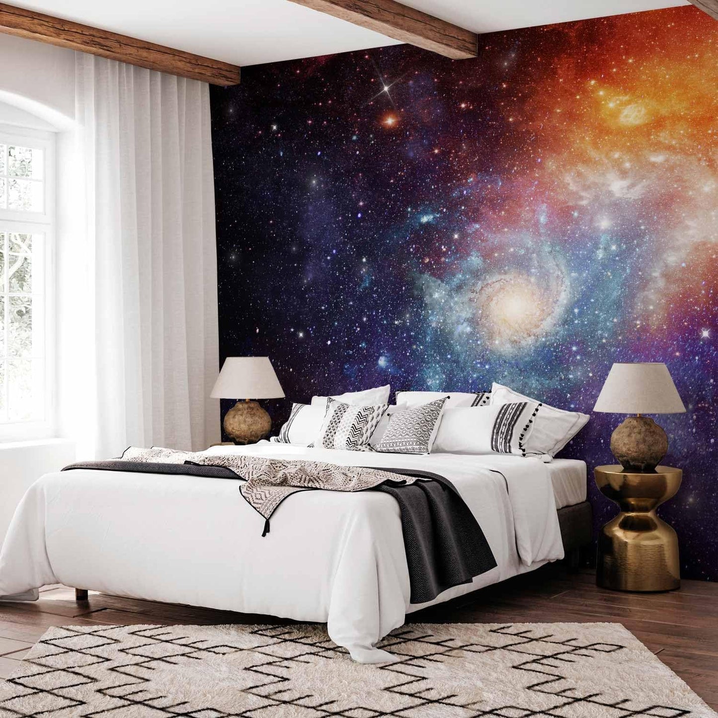 artgeist Wall Mural Cosmos Galaxy 116x83 in - Peel and Stick Self-Adhesive Wallpaper Removable Large Sticker Foil Wall Decor Print Picture Image Design f-C-0101-a-a
