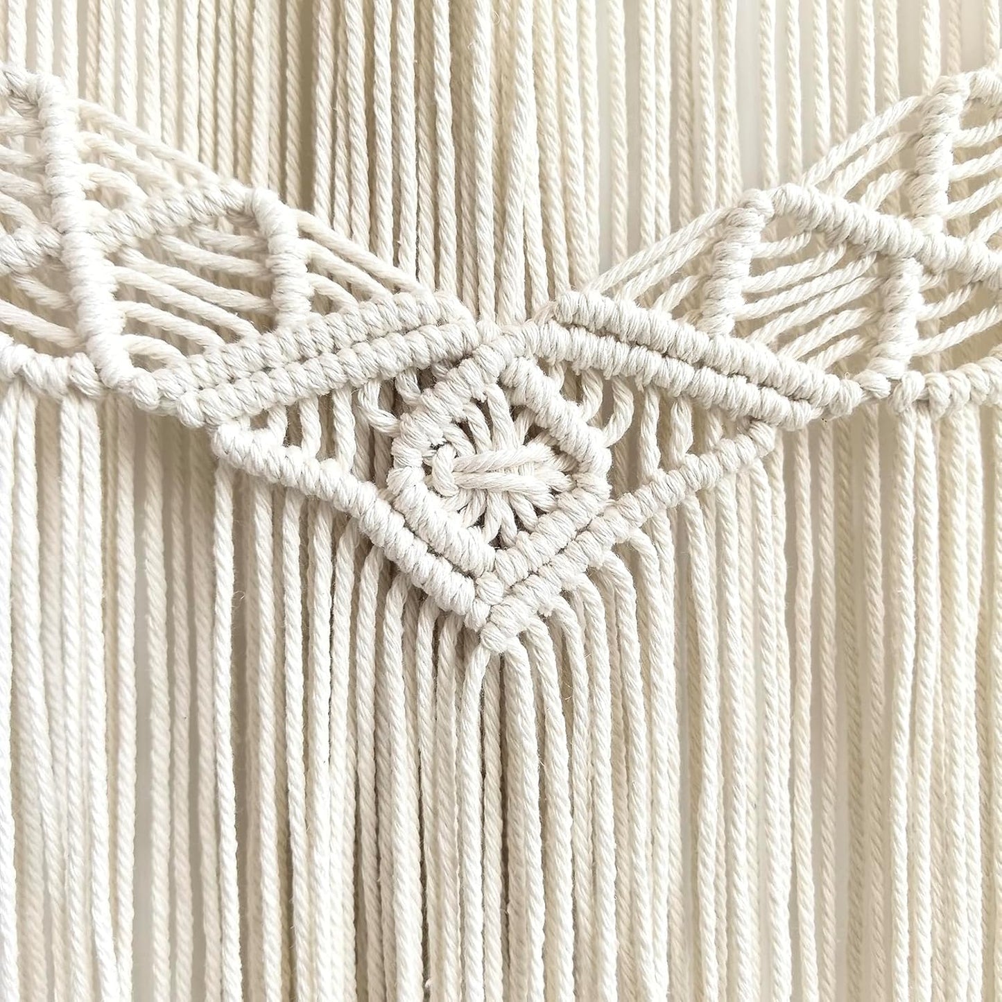 Achart Macrame Wall Hanging Large- Boho Wall Decor- large wall art- Wall Decor Living Room- Macrame Tapestry Boho Decor for Bedroom (Beige-Shells)