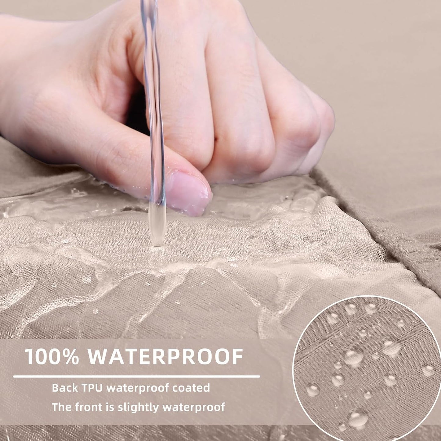 hyha Waterproof Couch Cushion Covers, Sectional Sofa Slipcovers Washable, L Shape Chaise Dog Couch Covers for Sectional Sofa, Universal Furniture Protector (1 Piece for Chaise, Taupe)