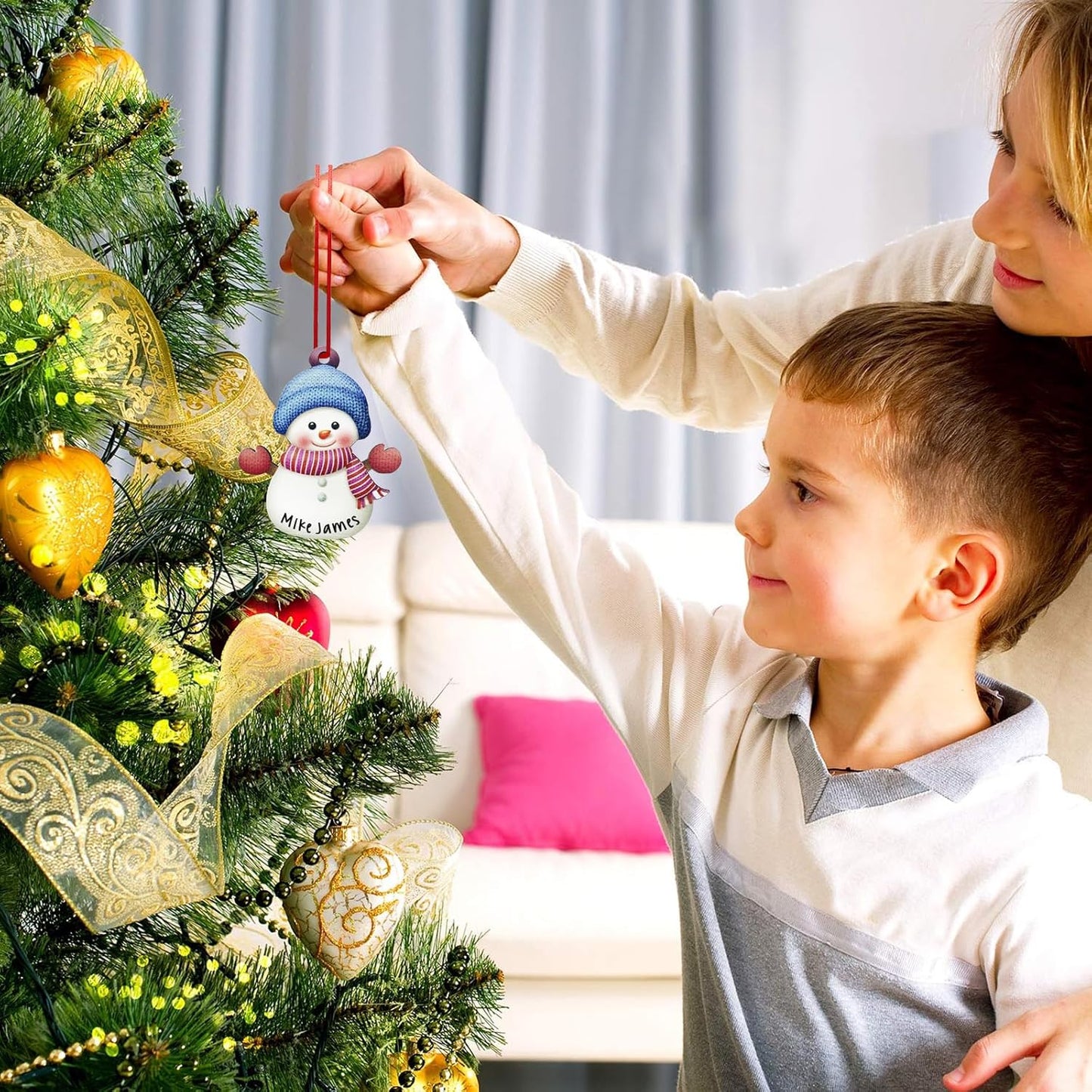 2025 Personalized Christmas Ornaments Set of 8,Custom Christmas Snowman Ornaments Deorations for Xmas Tree,Customized Xmas Ornament Tree Deorations,Personalized Wooden Ornament Gifts