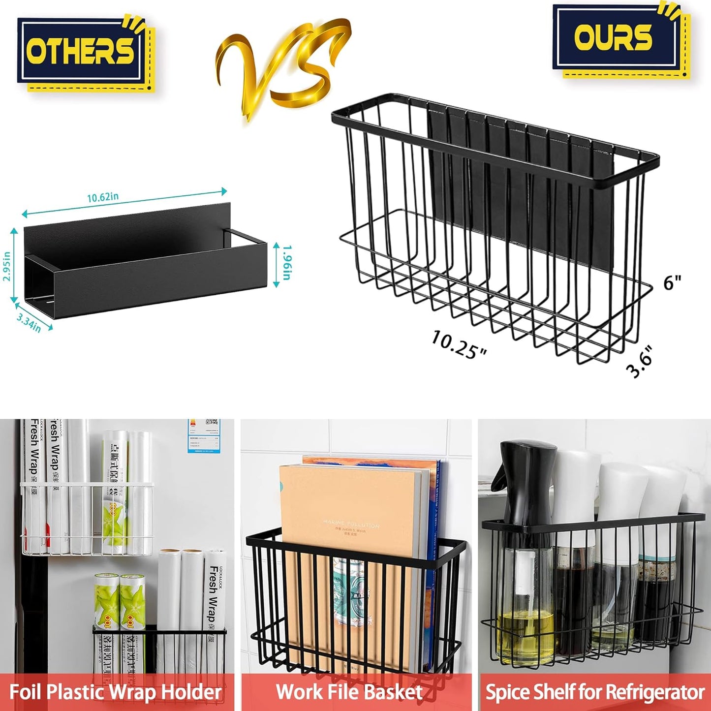 Magnetic Basket Fridge Lint Bin Dryer Ball Holder Laundry Room Organization Home Storage for Class Office School
