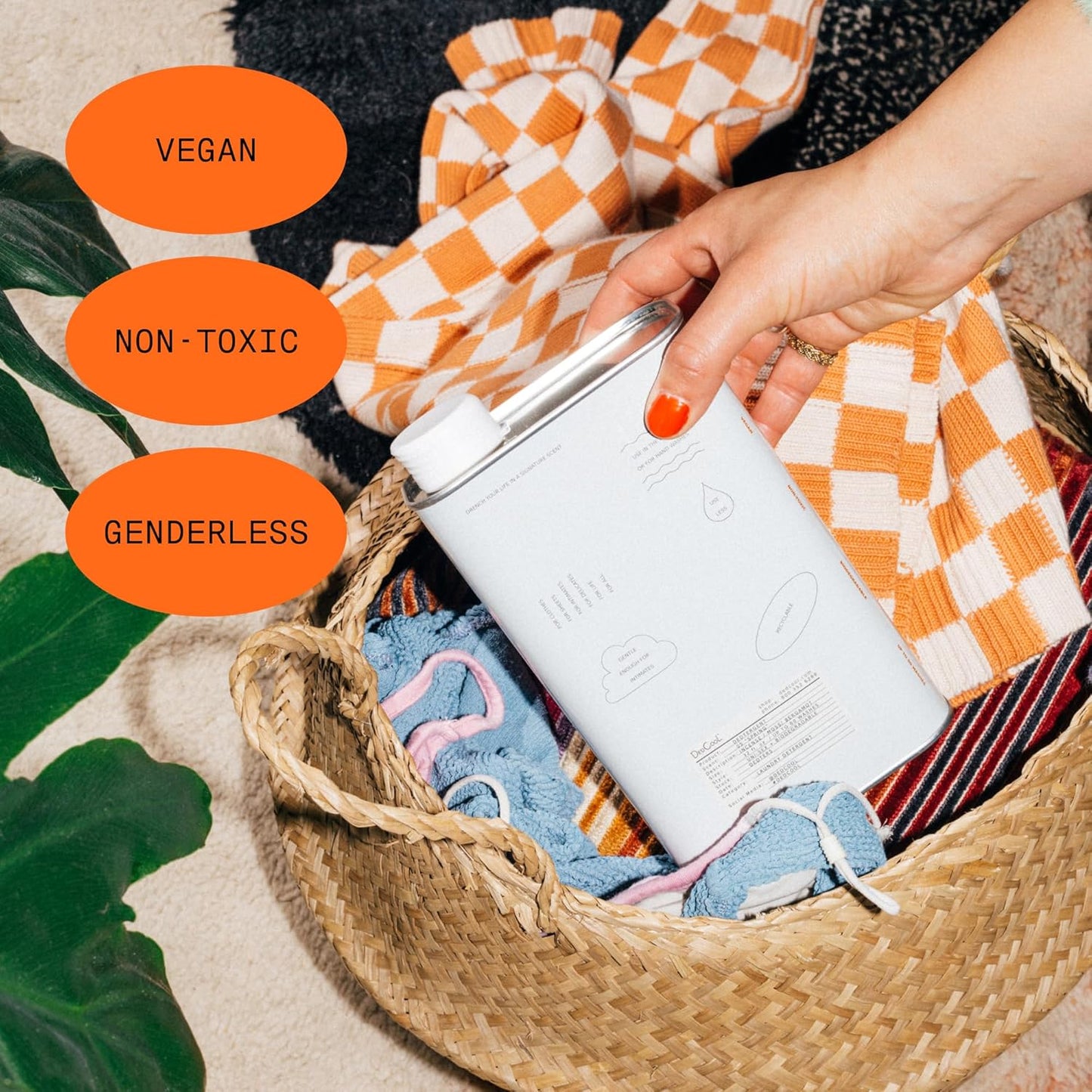 DedCool Liquid Laundry Dedtergent (Milk, 32 fl oz) Luxurious Fragrance, Scented, Removes Stains, Ideal for 60 Washes, Infused with Natural Essential Oils, Vegan, Non-Toxic, Cruelty & Dye Free