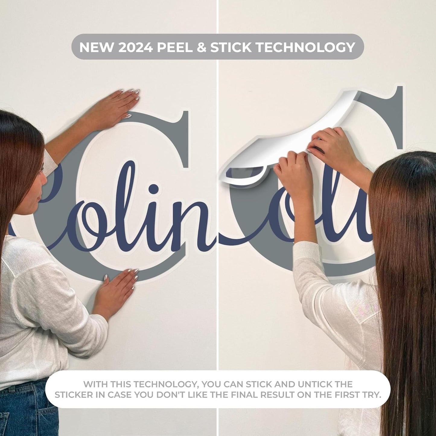 Custom Stickers Name Wall Decor I Personalized Name Sign for Room Decor | Multiple Custom Name & Initial I Decal for Baby Girl Nursery Decor I Nursery Wall Decal for Baby (B. Night Sky)