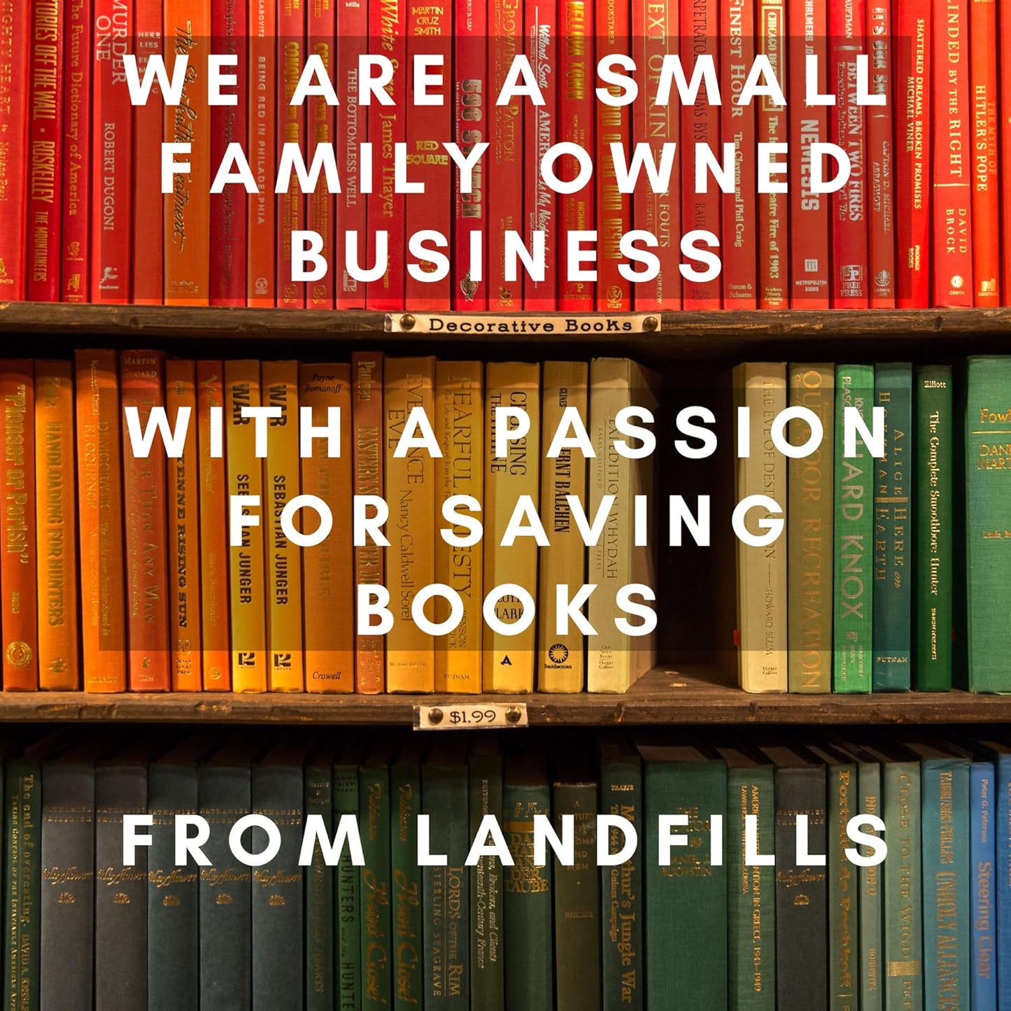 Curated Decorative Books Hardcover Décor Books for Home Décor, Choose Color, Interior Design, Office, Wedding Display, Instant Library, or Staging (One Foot, Blue)