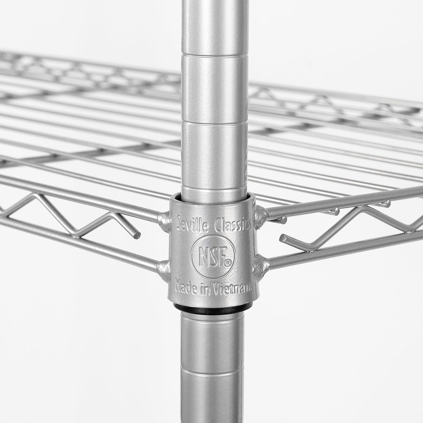 Seville Classics UltraDurable Heavy Duty NSF Solid Steel Wire Rack Storage Unit, Organizer for Garage, Warehouse, Office, Restaurant, Classroom, Kitchen, Silver, 5-Tier Shelving, 36" W x 14" D