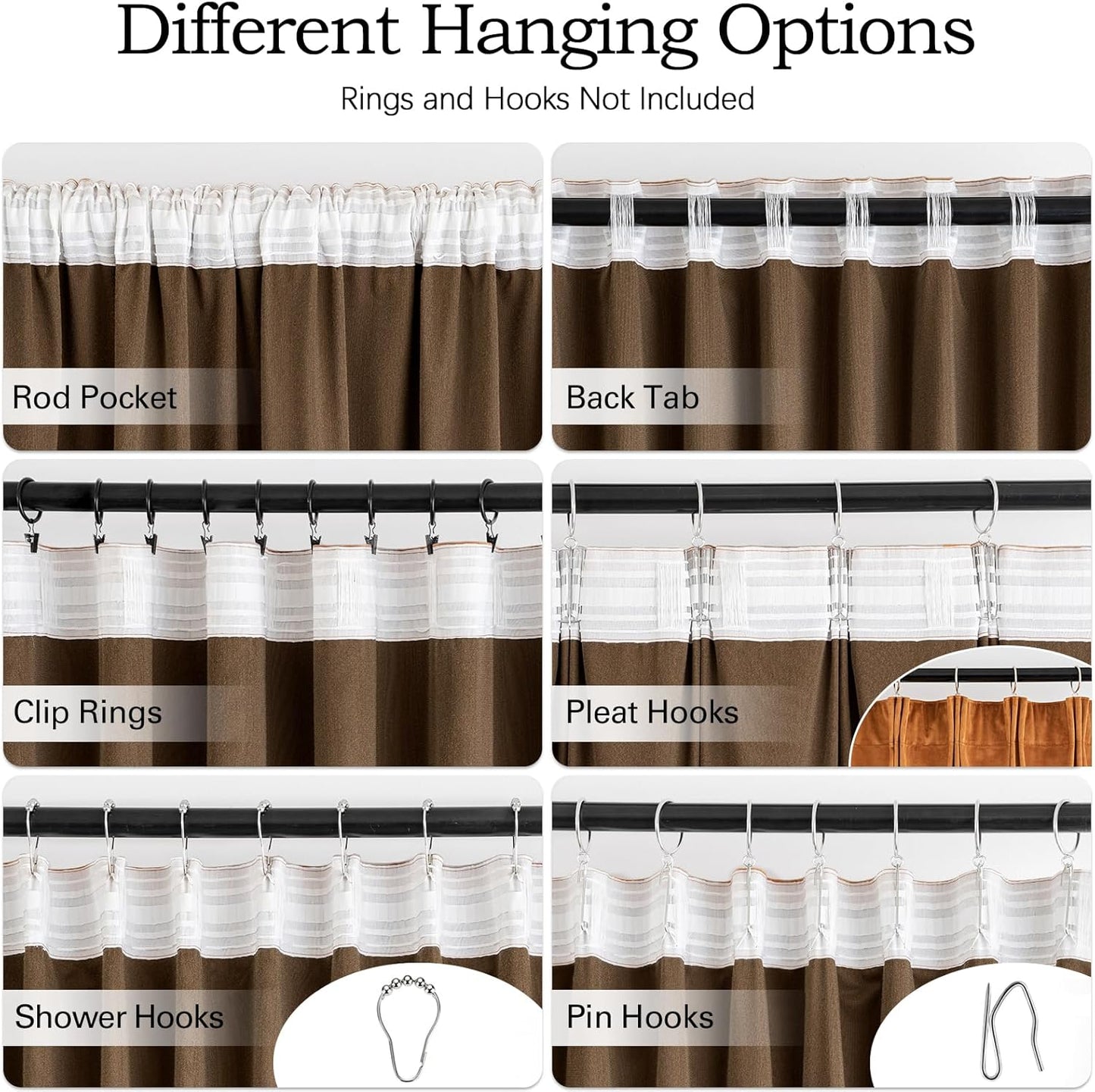 MIULEE Velvet Curtains 108 inches - Pinch Pleated Luxury Room Darkening Curtains for Bedroom Living Room Thermal Insulated Super Soft Window Drapes Rod Pocket, Gold Brown, W52 x L108 inch, 2 Panels