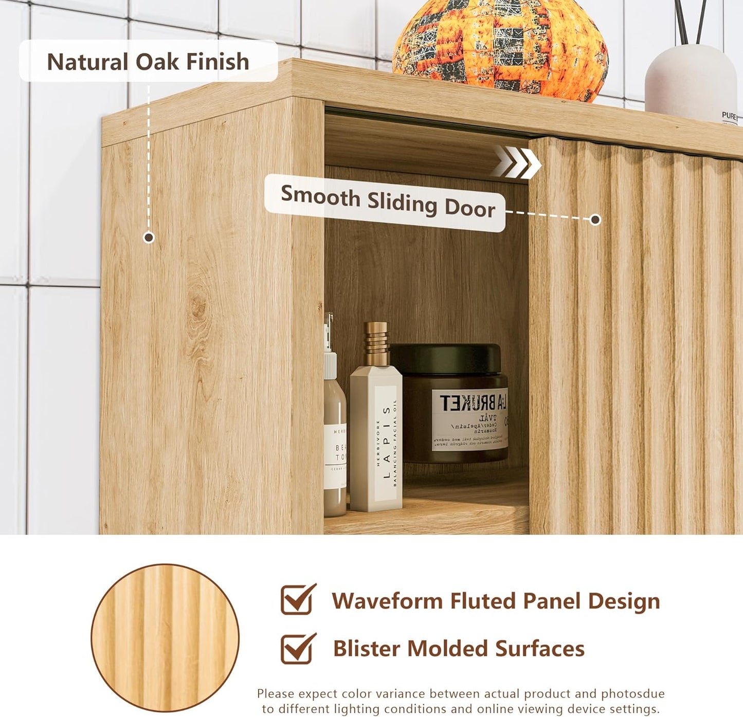 Bathroom Wall Cabinet Above Toilet Storage，Wall Mounted Storage with Adjustable Shelves, Space-Saving Modern Design for Bathroom & Laundry Room, Kitchen, Dining Room, Living Room