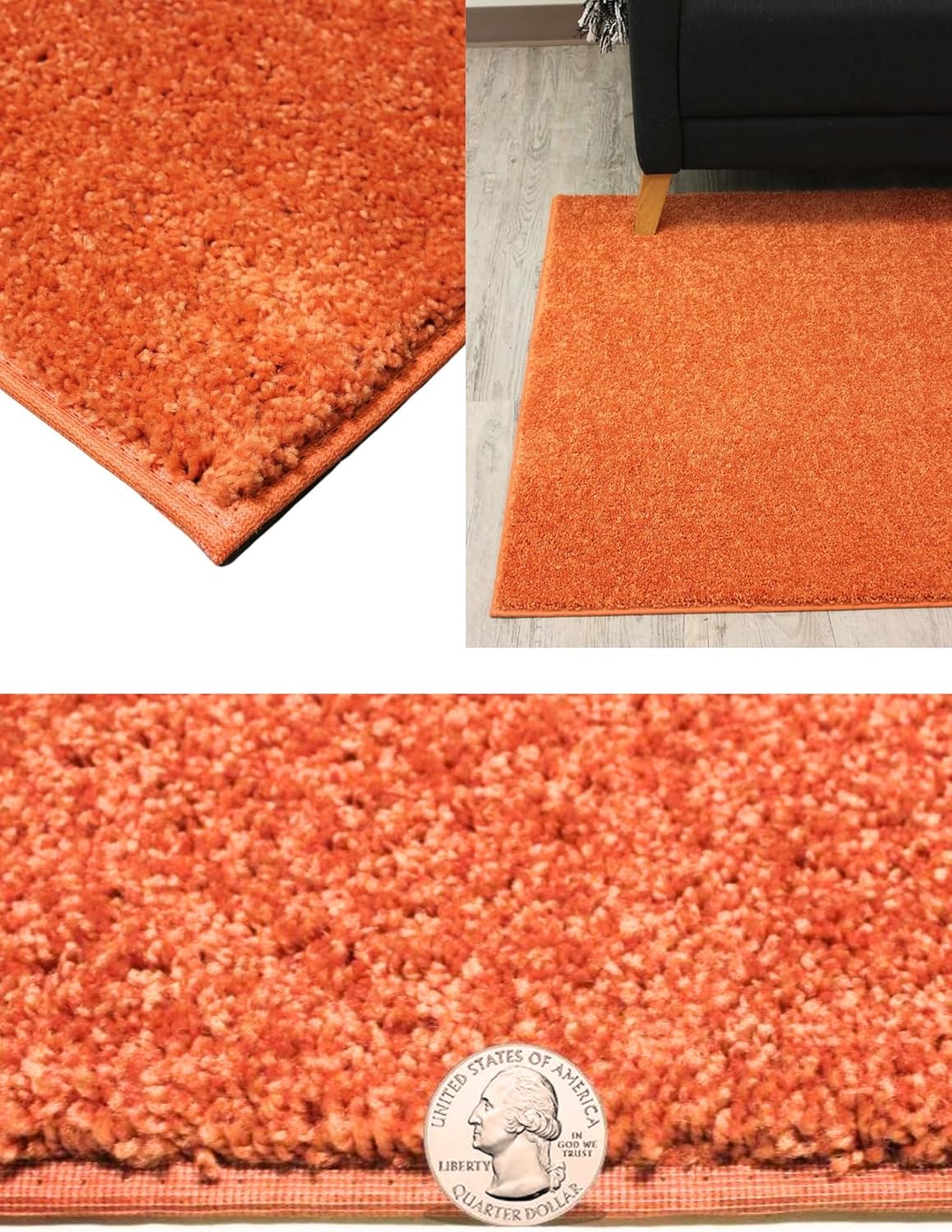 KOECKRITZ Soft and Colorful Kids Classroom Area Rugs (Passes Flammability Pill Test) Many Sizes and Bright Colors to Select from (6' x 8', Tangerine)