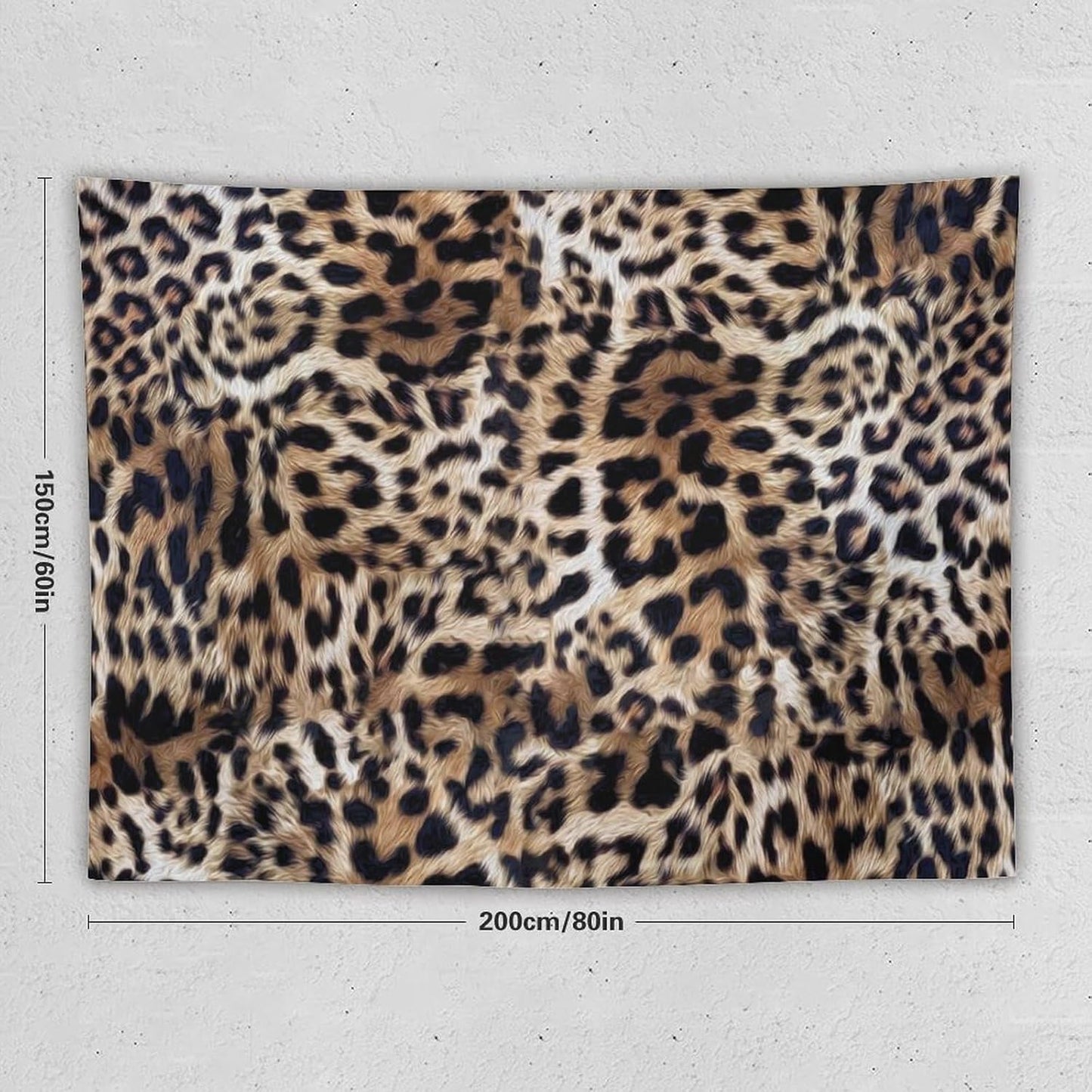 HZOHNAGO Leopard Print Tapestry Nature Wildlife Vintage Cheetah Fur Spot Animal Skin Wild Animals Spots Printed Wall Tapestry Painting Wall Hanging for Bedroom Living Room Dorm 80" W x 60" H
