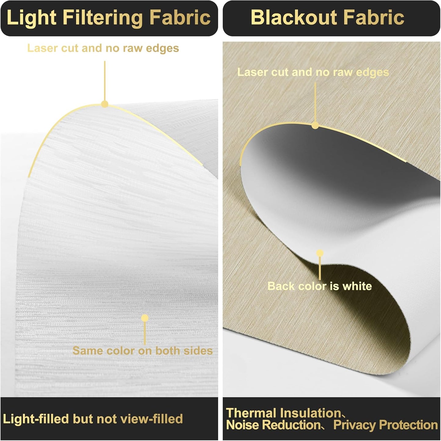 BERISSA Cordless Dual Roller Shades with Cassette Valance, Double Window Shades Blackout and Light Filtering, Day and Night for Home Office Door. Beige and White. 78 W x 44" H