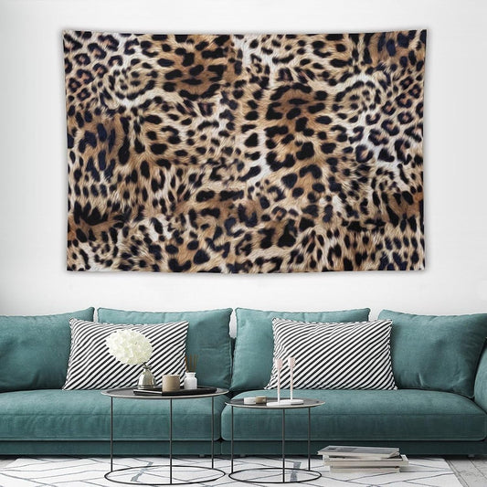 HZOHNAGO Leopard Print Tapestry Nature Wildlife Vintage Cheetah Fur Spot Animal Skin Wild Animals Spots Printed Wall Tapestry Painting Wall Hanging for Bedroom Living Room Dorm 90" W x 60" H