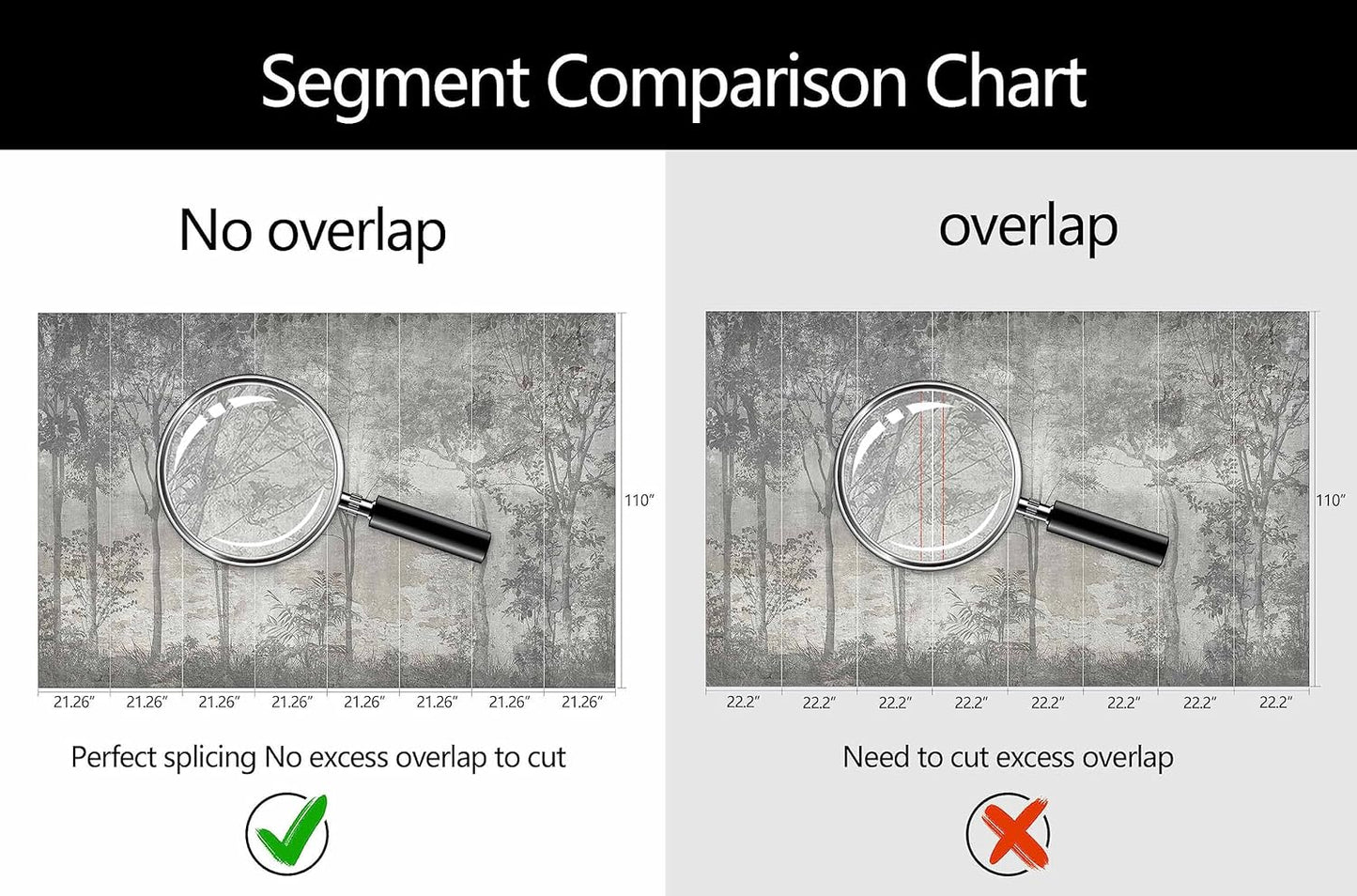 WFBHUA-Vintage Forest Woodland Mural Wallpaper Gray Old Wall Tree Wallpaper for Bedroom Living Room(Not Peel and Stick)