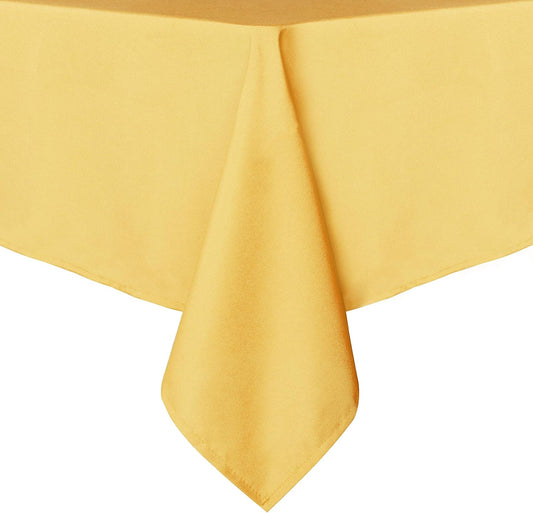 sancua Square Tablecloth - 54 x 54 Inch - Stain and Wrinkle Resistant Washable Polyester Table Cloth, Decorative Fabric Table Cover for Dining Tables, Buffet Parties and Camping, Yellow
