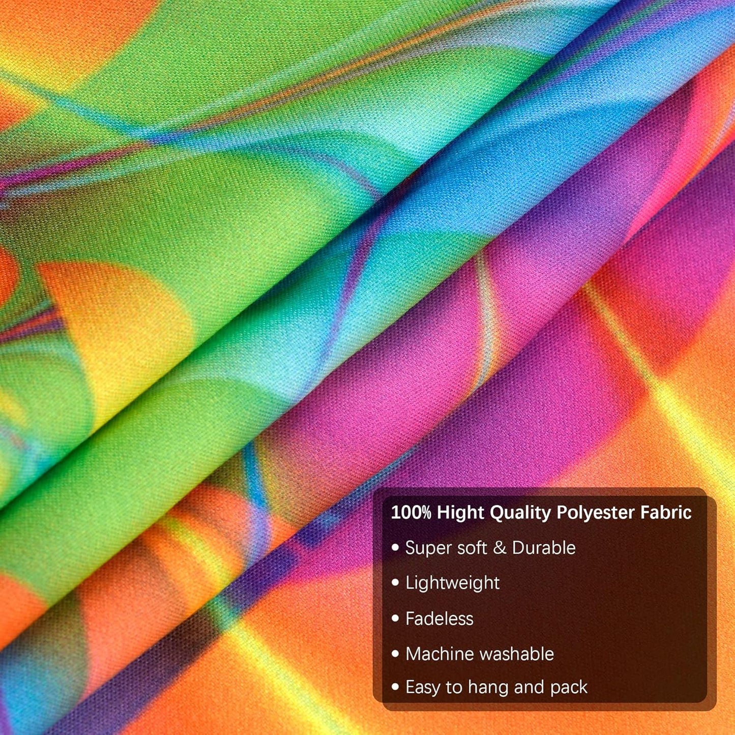 OSVINO Blacklight Mandala Tapestry 90"x70" Glow In The Dark Psychedelic Boho Tapestry Colorful Backdrop Bohemian Room Decor UV Reactive Hippie Wall Posters for Bedroom