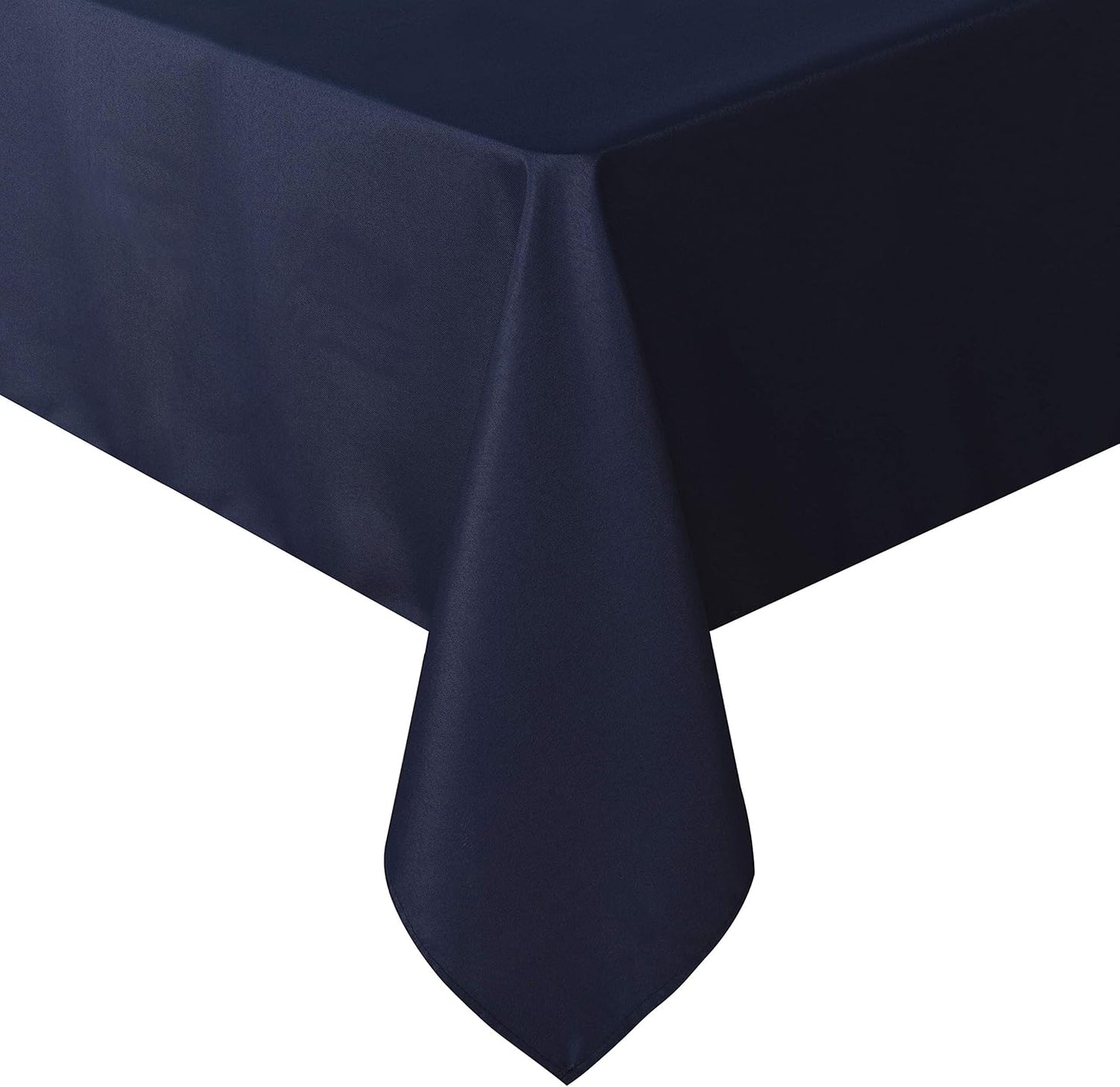 sancua Rectangle Tablecloth - 60 x 102 Inch - Stain and Wrinkle Resistant Washable Polyester Table Cloth, Decorative Fabric Table Cover for Dining Tables, Buffet Parties and Camping, Navy