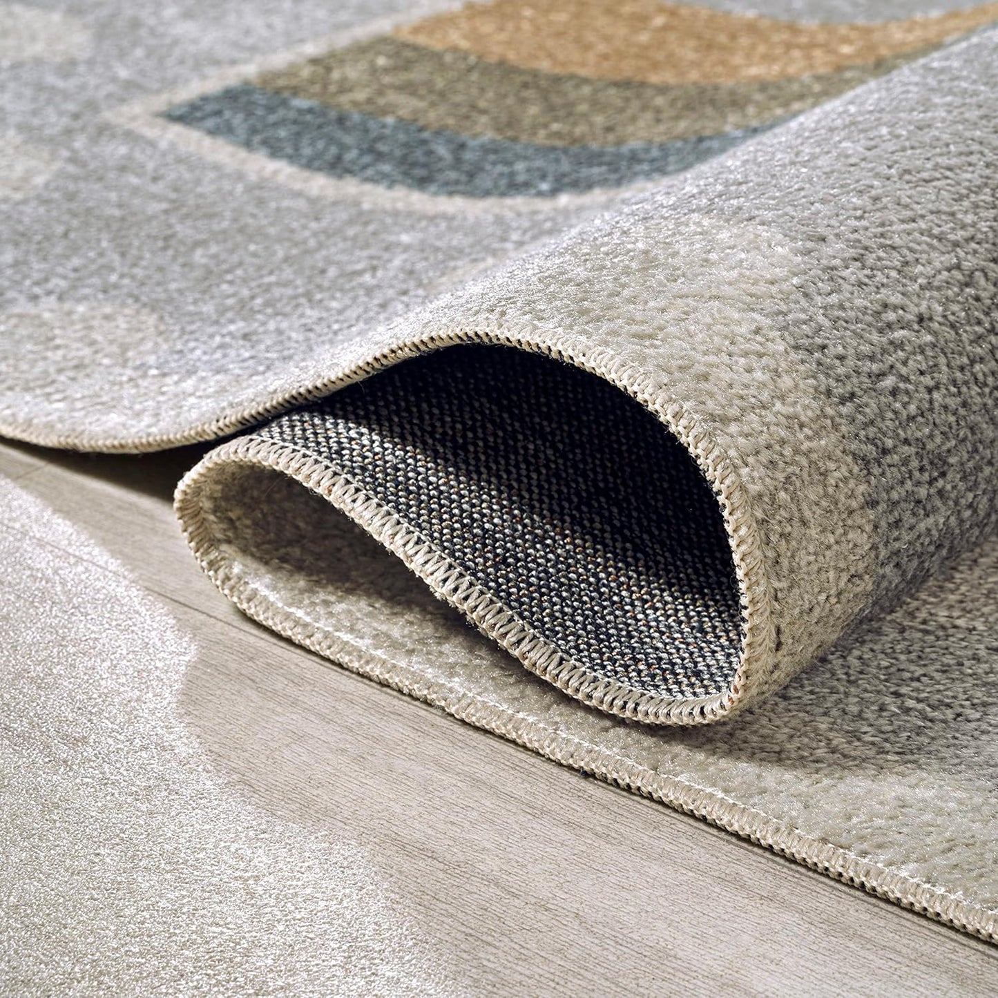 JONATHAN Y Machine-Washable Gray/Ivory/Yellow Runner Rug, 2x8, Minha Rainbow Dots, Kids & Novelty, Casual, Classic, Bedroom, Kitchen, Living Room, Easy-Cleaning, Non-Shedding (KDW102A-28)