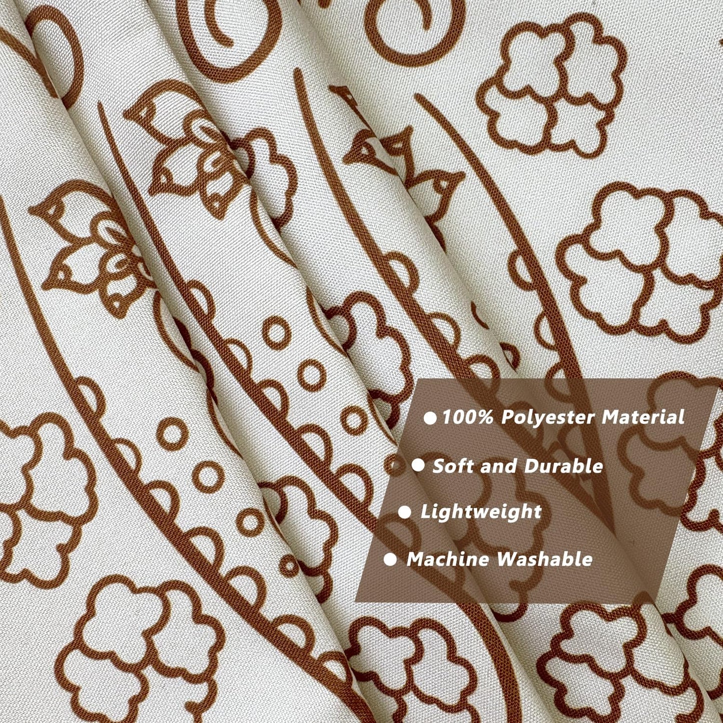 FORATER Floral Bohemian Tapestry, Flower Aesthetic Indian Wall Hanging Boho Tapestries Mandala Room Decor Tapestry for Bedroom Living Room Dorm (Flaxen, 82L x 61W)