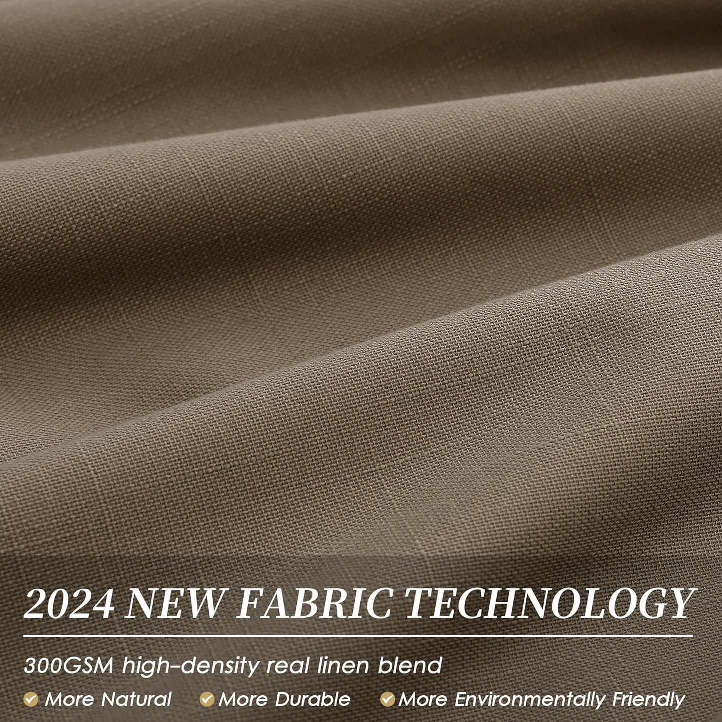 BOODII Room Darkening Curtains 120 Inch Back Tab Thermal Insulated Black Out Linen Drapes Extra Long Blackout Curtains for Patio Door Large Window Ceiling to Floor Light Blocking Dark Brown 52x120