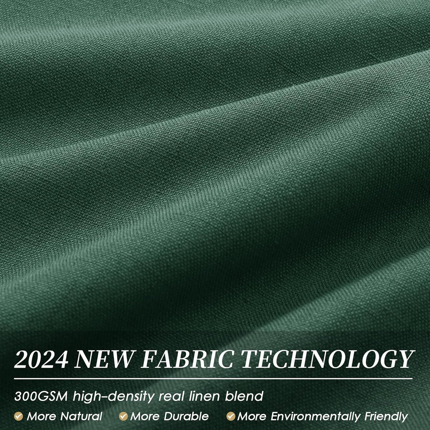 BOODII Green Blackout Curtains for Bedroom 80 Inch Length 2 Panels Set Room Darkening Curtains Linen Black Out Curtain Modern Thermal Insulated Living Room Drapes Back Tab 52x80